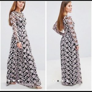 Embroidered Maxi Dress - image 1